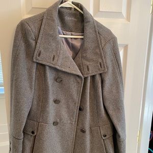 Gray Calvin Klein pea coat